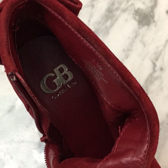 CLASSY Gianni Bini red platform booties, size 7.5 - Picture 7 of 8